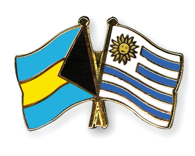 Fahnen Pins Bahamas Uruguay