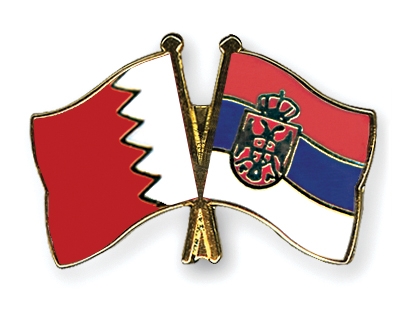 Fahnen Pins Bahrain Serbien