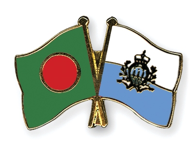 Fahnen Pins Bangladesch San-Marino