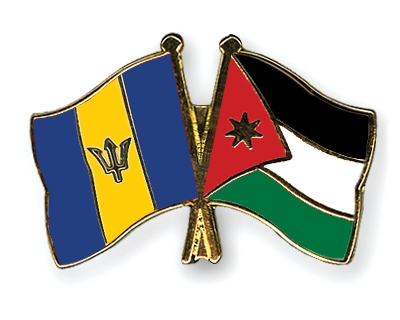 Fahnen Pins Barbados Jordanien