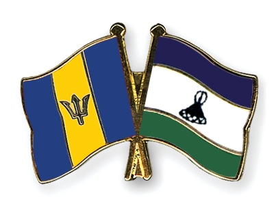 Fahnen Pins Barbados Lesotho