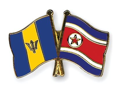 Fahnen Pins Barbados Nordkorea