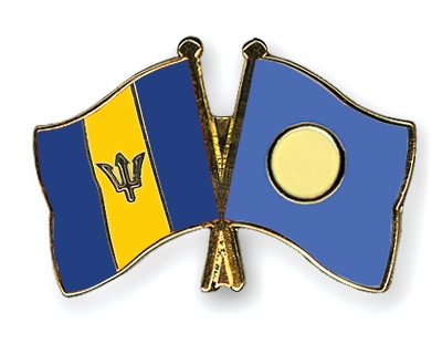 Fahnen Pins Barbados Palau