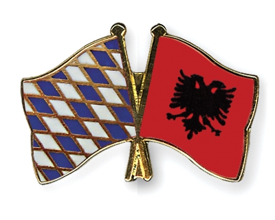 Fahnen Pins Bayern Albanien