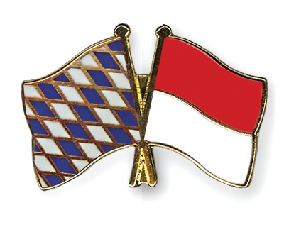 Fahnen Pins Bayern Indonesien