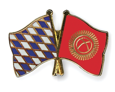 Fahnen Pins Bayern Kirgisistan