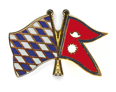 Fahnen Pins Bayern Nepal