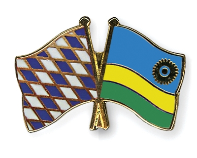 Fahnen Pins Bayern Ruanda