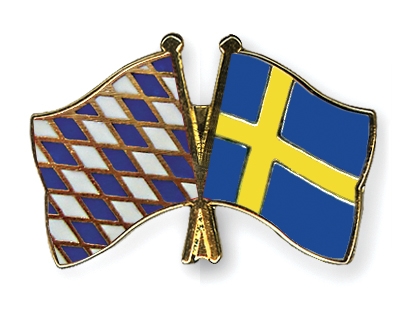 Fahnen Pins Bayern Schweden