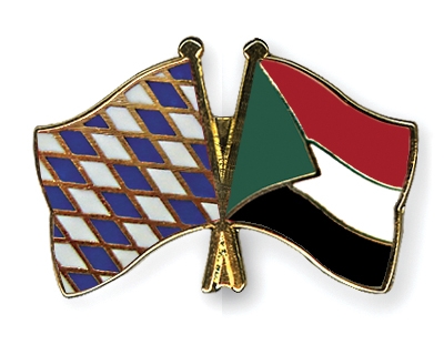 Fahnen Pins Bayern Sudan