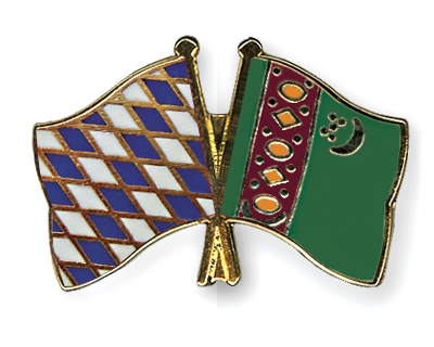 Fahnen Pins Bayern Turkmenistan