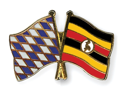 Fahnen Pins Bayern Uganda