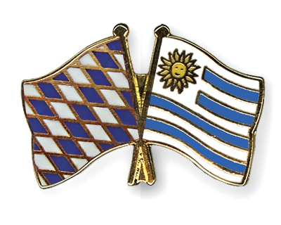 Fahnen Pins Bayern Uruguay