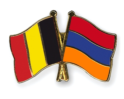 Fahnen Pins Belgien Armenien