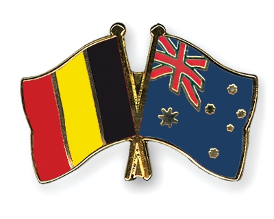 Fahnen Pins Belgien Australien
