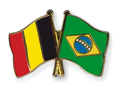 Fahnen Pins Belgien Brasilien