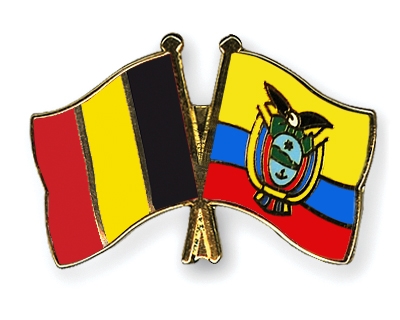 Fahnen Pins Belgien Ecuador