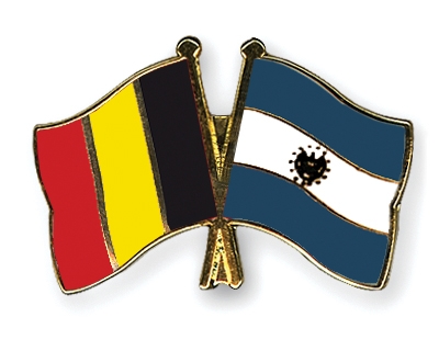 Fahnen Pins Belgien El-Salvador