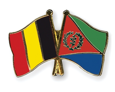Fahnen Pins Belgien Eritrea