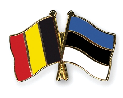 Fahnen Pins Belgien Estland