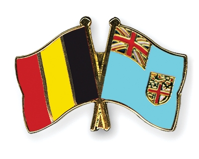 Fahnen Pins Belgien Fidschi