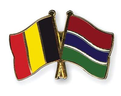 Fahnen Pins Belgien Gambia