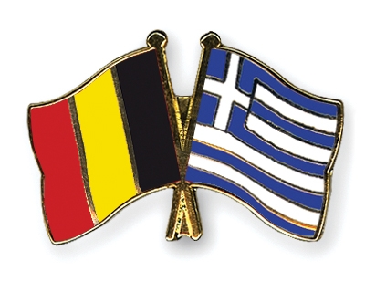 Fahnen Pins Belgien Griechenland