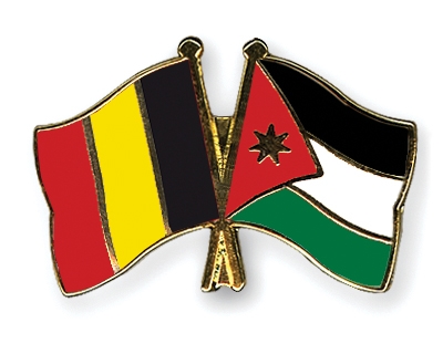 Fahnen Pins Belgien Jordanien