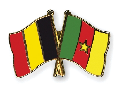 Fahnen Pins Belgien Kamerun
