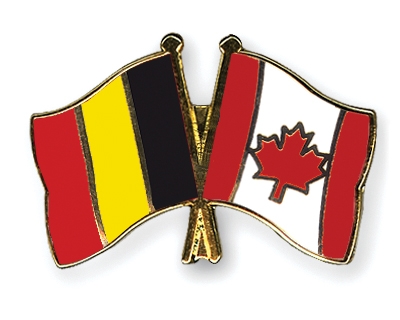 Fahnen Pins Belgien Kanada