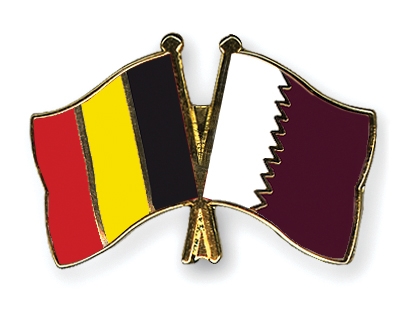 Fahnen Pins Belgien Katar