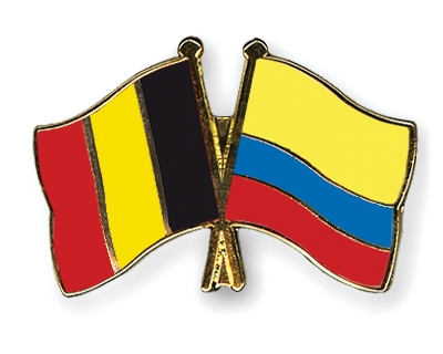 Fahnen Pins Belgien Kolumbien