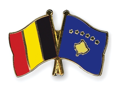 Fahnen Pins Belgien Kosovo