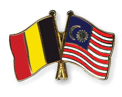 Fahnen Pins Belgien Malaysia