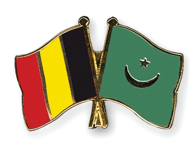 Fahnen Pins Belgien Mauretanien