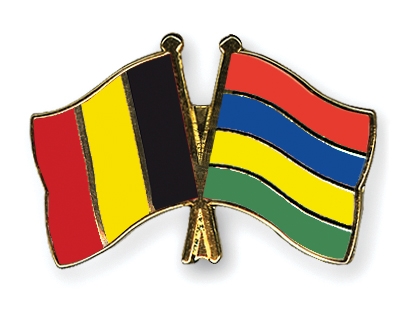 Fahnen Pins Belgien Mauritius
