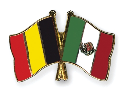 Fahnen Pins Belgien Mexiko