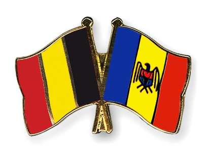 Fahnen Pins Belgien Moldau