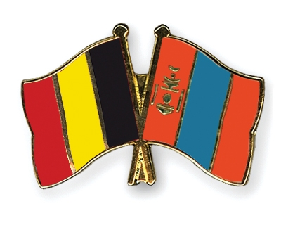 Fahnen Pins Belgien Mongolei