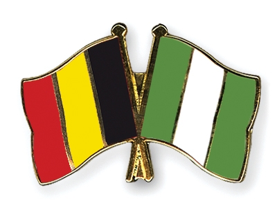Fahnen Pins Belgien Nigeria