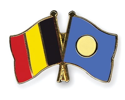 Fahnen Pins Belgien Palau