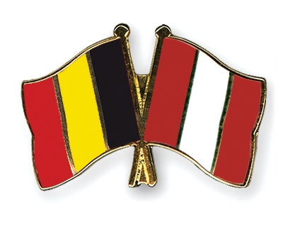 Fahnen Pins Belgien Peru