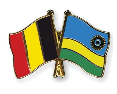 Fahnen Pins Belgien Ruanda