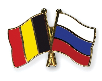 Flaggen- und Fahnen-Pins Belgien-Russland