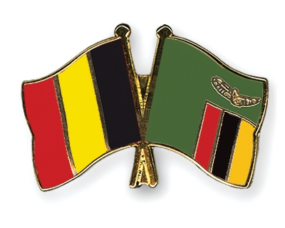 Fahnen Pins Belgien Sambia