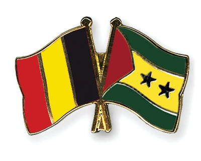 Fahnen Pins Belgien Sao-Tome-und-Principe