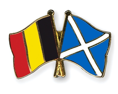 Fahnen Pins Belgien Schottland