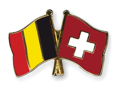 Fahnen Pins Belgien Schweiz