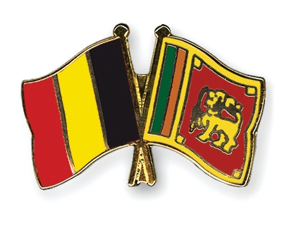 Fahnen Pins Belgien Sri-Lanka