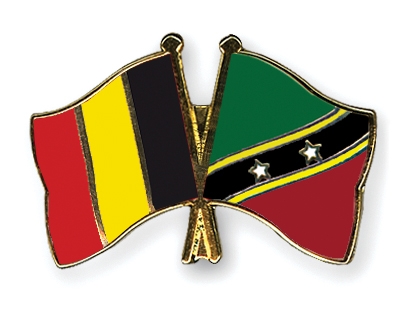 Fahnen Pins Belgien St-Kitts-und-Nevis